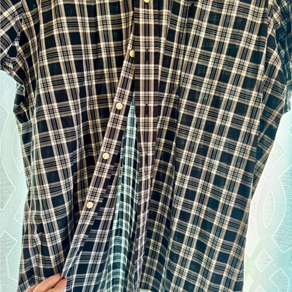 Polo Ralph Lauren Men’s Medium Black Plaid Short Sleeve Button Down Shirt - Picture 4 of 8
